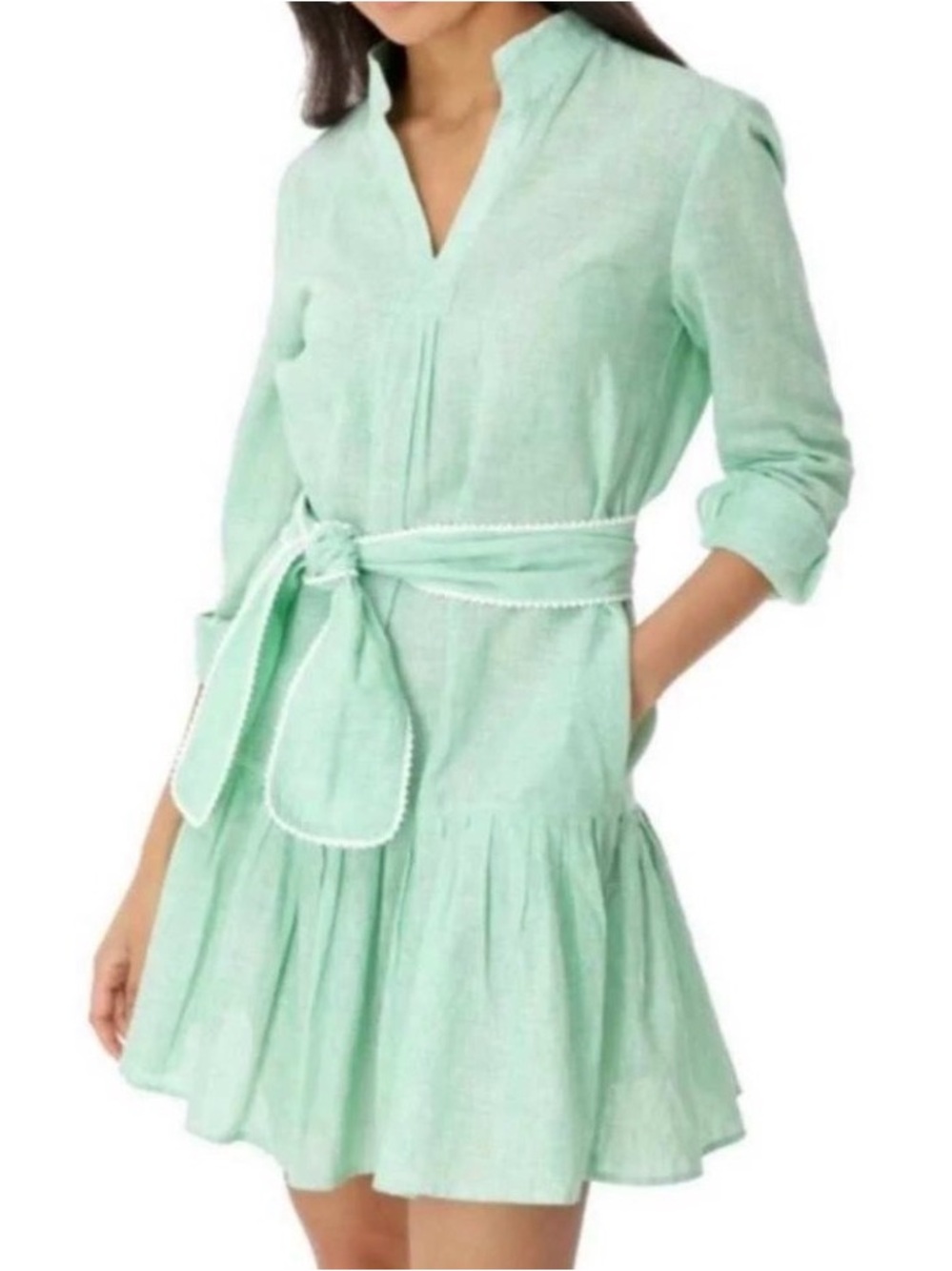 Tuckernuck Mint Green Mini Dress with Tie Waist